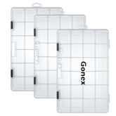 Transparent 3700 tackle box with adjustable dividers