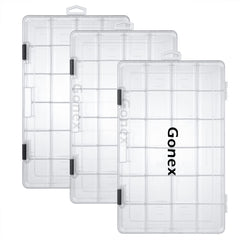 Transparent 3700 tackle box with adjustable dividers