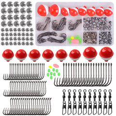 160-piece fishing tackle kit box with Octopus and Baitholder hooks