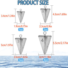 Pyramid sinkers 3oz for surf fishing
