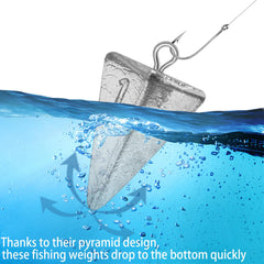Pyramid sinkers 4oz for large fish