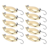 Gold 2.5g fishing lure close-up
