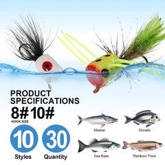 Lures displayed for storage and transport