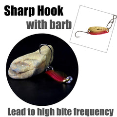 Single hook design on fishing spoon lure
