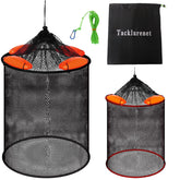 Kayak fishing with foldable floating fish basket - two sizes