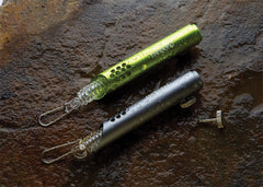 Close-up of Fishpond swivel retractor coil inside aluminum housing in Lichen