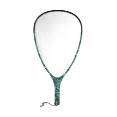 Fishpond Nomad Hand Net basket close-up shows spacious scoop for landing and boat-side handling.