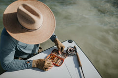 Opened Fishpond Pescador Fly Box Medium Burnt Orange