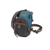 Front view of Fishpond San Juan Vertical Fly Fishing Chest Pack in tidal blue.