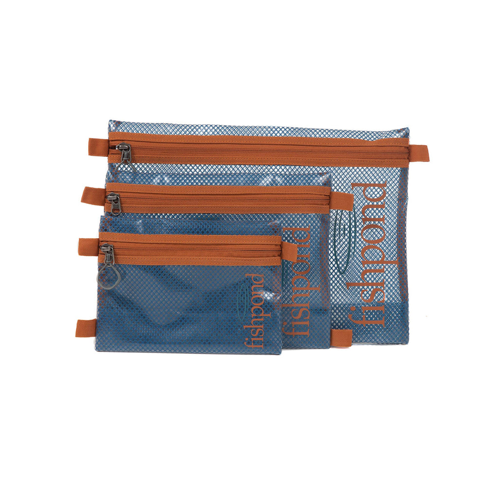 The Fishpond Sandbar Travel Pouch Large with transparent mesh for quick access to tools