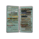 Fishpond Tacky Original 2X fly box front view showing double-sided storage for organized flies.
