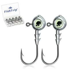 FishTrip jig heads with 3D eyes in 1/8 oz size