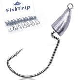 FishTrip bullet jig head weighted hook 1/4 oz for bass Texas rig