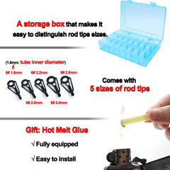 Storage box included with FishTrip rod tip repair kit