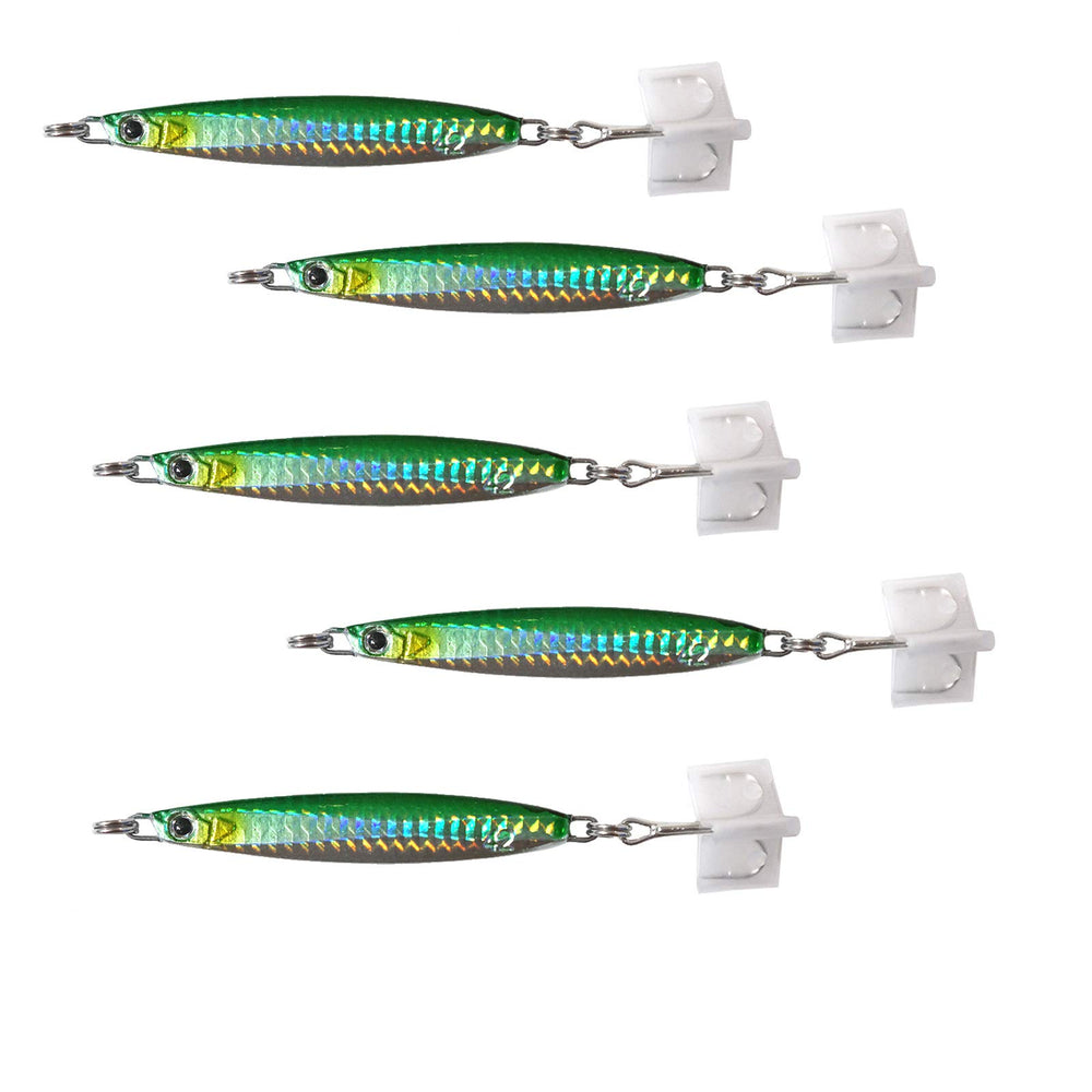 Fish WOW Colt Sniper Jig five-inch green-silver with lifelike movement for multiple species