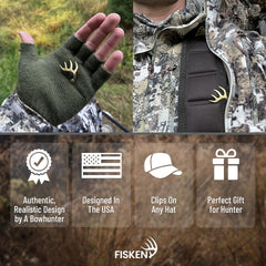 Flush-fit brass hat clip attached to baseball cap brim