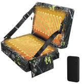 Fisoceny heated hunting seat cushion on a tree stand for extended quiet hunts