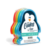 Fit & Fresh penguin ice pack; ultra-thin design fits tight lunch bags.
