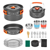 Fitense 22Pcs camping cookware pot: efficient outdoor cooking on camp stoves.