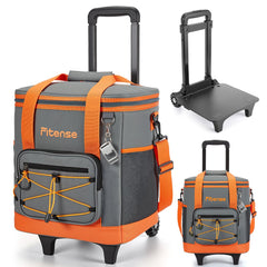 Fitense 50-cans soft cooler bag side view ideal for picnics