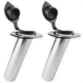 Five Oceans FO4497-M2 stainless steel rod holder, flush-mount with 30° flange for boat gunwale mounting