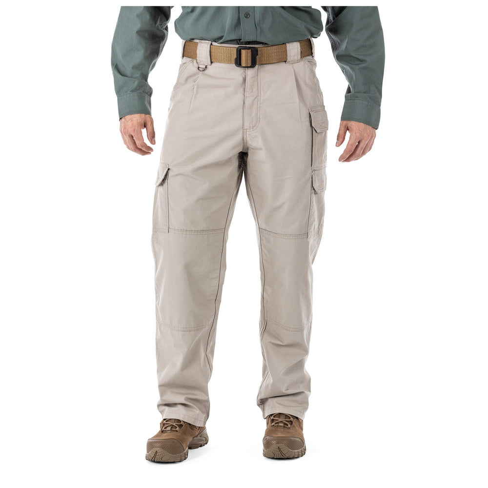 5.11 Tactical cargo pants khaki front view highlights seven-pocket tool access