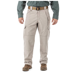 5.11 Tactical cargo pants khaki front view highlights seven-pocket tool access
