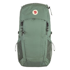 Fjällräven Abisko Hike 35 front pocket open promotes quick access to essentials