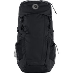 Fjällräven Abisko Hike 35L front view with organized pockets for quick access