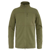 Fjällräven Abisko Lite Fleece Jacket Green LG front view for lightweight warmth on hikes