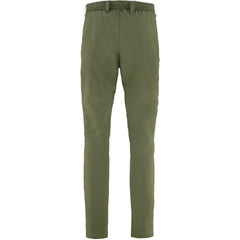 Fjällräven Abisko Trail Stretch Trousers pocket closeup showing durable zippers and mesh pocket usage