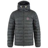 Fjällräven Expedition Pack Down Hoodie Basalt front view for versatile outdoor warmth