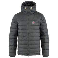 Fjällräven Expedition Pack Down Hoodie Basalt front view for versatile outdoor warmth