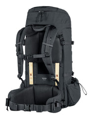 Fjällräven Kajka 35 S/M coal black interior; removable seat pad and inside name label.