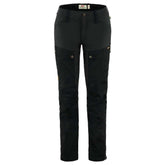 Fjällräven Keb Curved Women's Trouser black front view highlighting curved fit