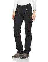 Fjällräven Nikka Curved Trousers black, front view for versatile outdoor wear.