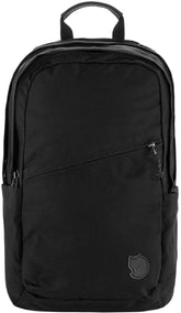 Fjällräven Raven 20 backpack front view for daily carry and laptop protection.