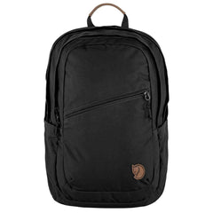 Fjällräven Raven 28 interior pocket view illustrates secure laptop sleeve and organization.