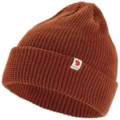 Fjällräven Tab Hat Beanie Autumn Leaf folded edge for adjustable fit.
