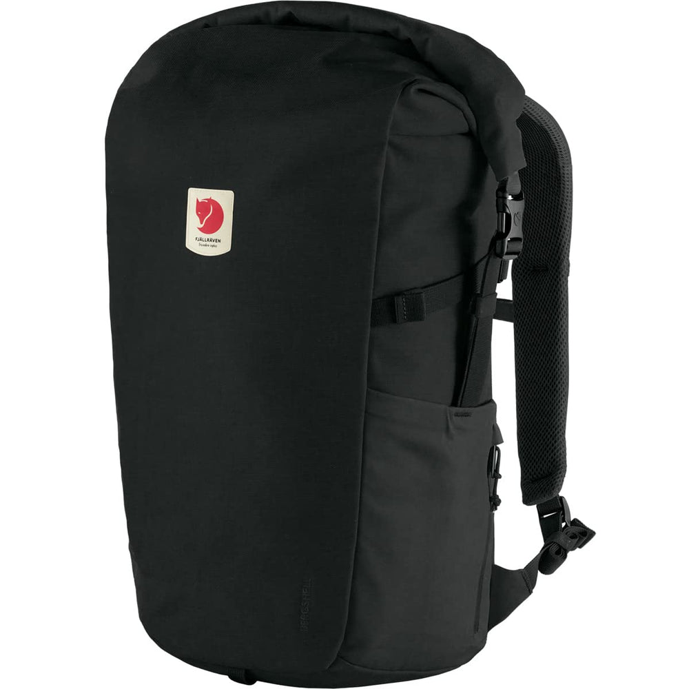 Fjällräven Ulvo Rolltop 30 Black main compartment supports organized daily carry