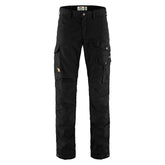 Fjällräven Vidda Pro trousers full black view, rugged G-1000 fabric for mountain trails