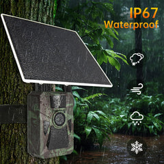 FKPCAM Solar 4G trail camera night vision in dusk monitoring