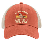 FLALORI A Clean Beaver cap orange for sunny outdoor days and casual style.