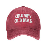 FLALORI Grumpy Old Man hat for women in red, distressed 90s style, ideal for casual everyday wear.