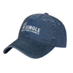 FLALORI Yes Im Singles Now cap side view, adjustable strap for a comfortable fit