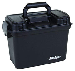 Flambeau 6430SD dry box front view in black offers rugged gear protection