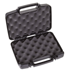 Carrying handle and slim profile of Flambeau 1011 Pistol Pack Case