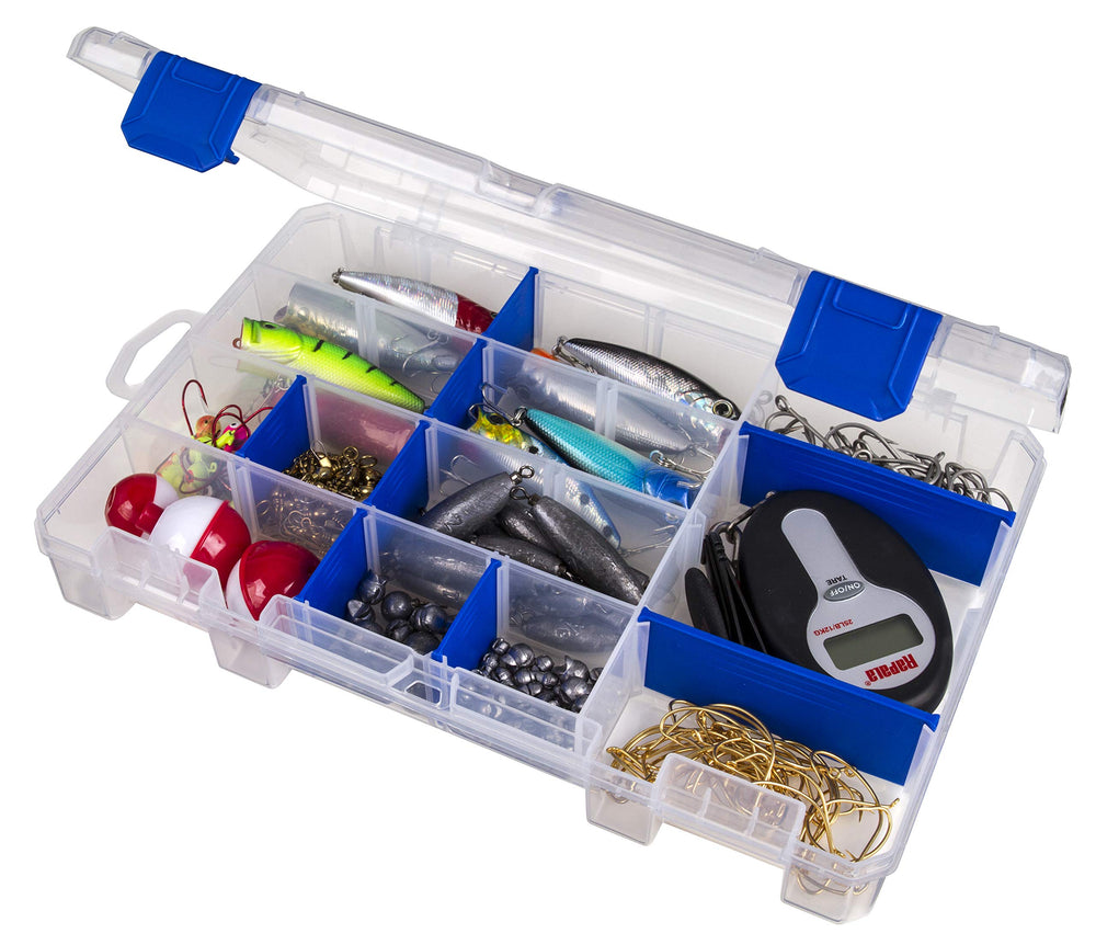 Flambeau Outdoors 4004 tackle box front view with clear lid for quick identification