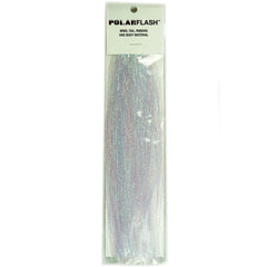 Flashabou PolarFlash Rainbow Pearl shimmering fibers brighten flies for both fresh and saltwater fishing