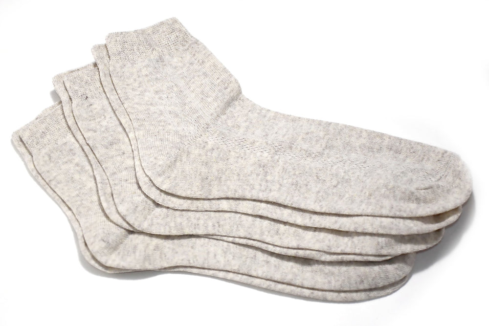 FlaxSox thin breathable linen sock for women, front view, promotes everyday comfort.